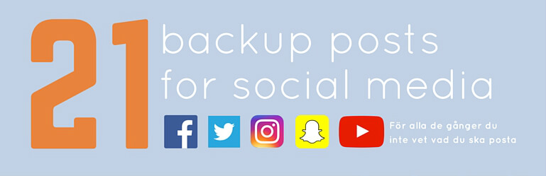 21 backup posts for social media.